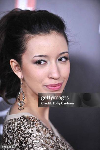 Christian Serratos poses for a picture at the E! Oscar Viewing and After Party at Drai's Hollywood on March 7, 2010 in Hollywood, California.