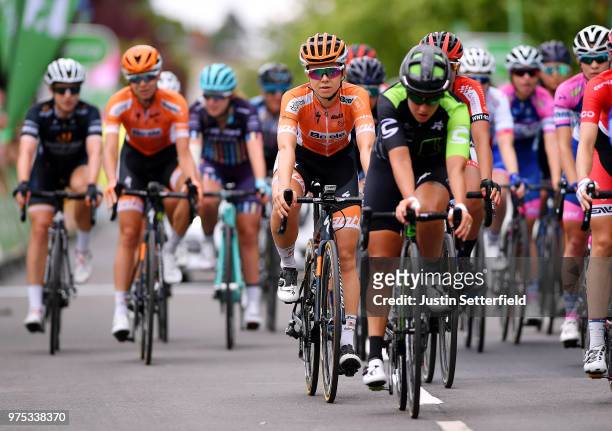 Arrival / Jip Van Den Bos of The Netherlands and Boels - Dolmans Cycling Team / during the 5th OVO Energy Women's Tour 2018, Stage 3 a 151km stage...