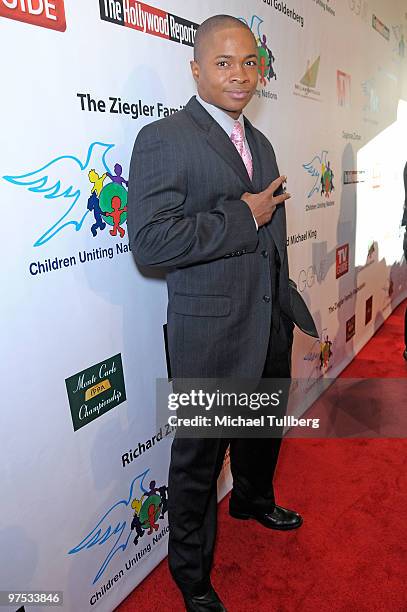 Actor Sam Jones III arrives at the 11th Annual Children Uniting Nations Oscar Celebration, held at the Beverly Hilton Hotel on March 7, 2010 in...