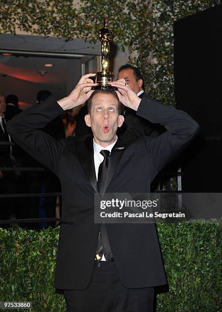 Director Pete Docter arrives at the 2010 Vanity Fair Oscar Party hosted by Graydon Carter held at Sunset Tower on March 7, 2010 in West Hollywood,...