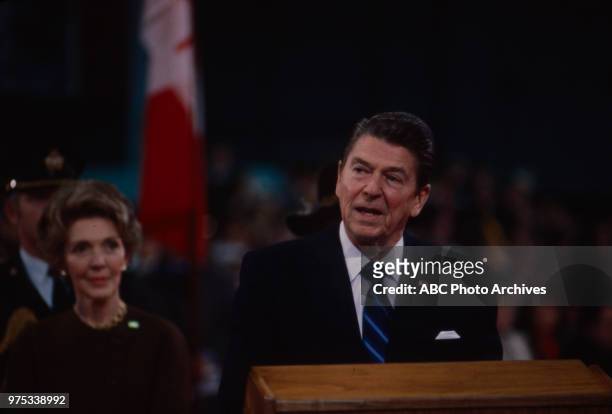 First Lady Nancy Reagan, President Ronald Reagan visit Canada.