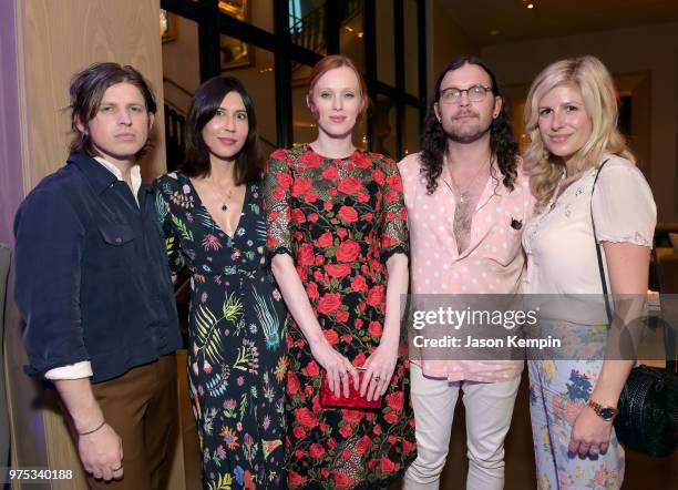 Artists Matthew Followill, Johanna Followill, Host Committee Member Karen Elson, artist Nathan Followill and artist Jessie Baylin attend Restoration...