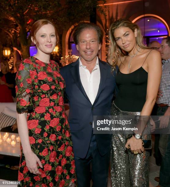 Host Committee Member Karen Elson, Chairman and CEO of Restoration Hardware Gary Friedman and Bella Hunter attend Restoration Hardware's unveiling at...