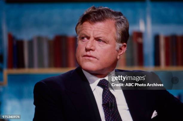 Ted Kennedy appearing on Walt Disney Television via Getty Images's 'Nightline'.