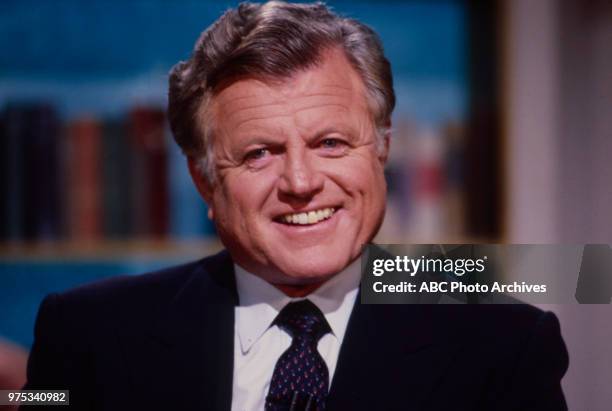 Ted Kennedy appearing on Walt Disney Television via Getty Images's 'Nightline'.