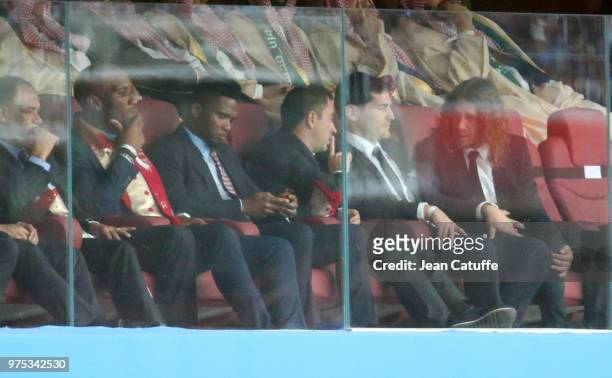 Didier Drogba, Samuel Eto'o, Xavi Hernandez, Iker Casillas, Carles Puyol during the 2018 FIFA World Cup Russia group A match between Russia and Saudi...