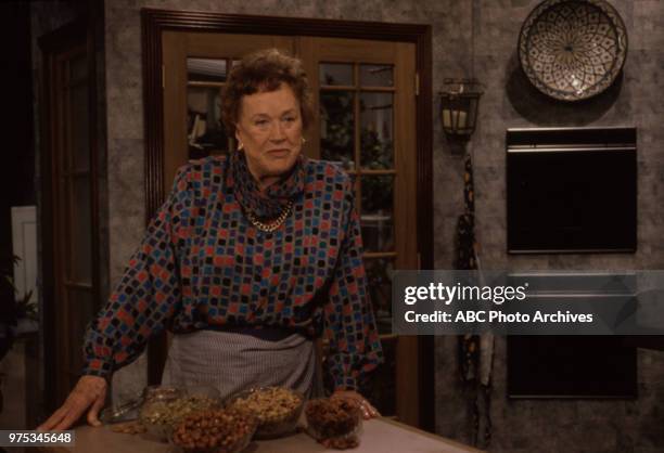 Julia Child cooking on 'Good Morning America'.