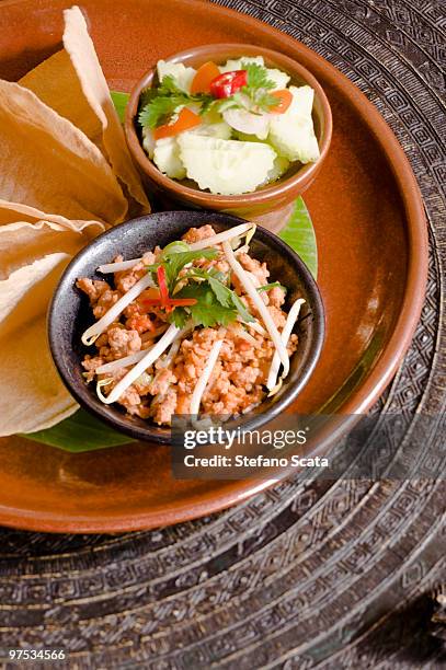 panasiatic cooking in london - patara stock pictures, royalty-free photos & images