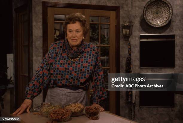 Julia Child cooking on 'Good Morning America'.