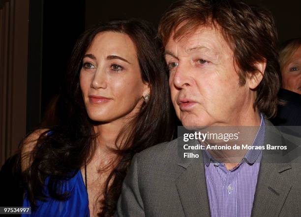 Sir Paul McCartney and Nancy Shevell attend the Stella McCartney Ready to Wear show as part of the Paris Womenswear Fashion Week Fall/Winter 2011 at...