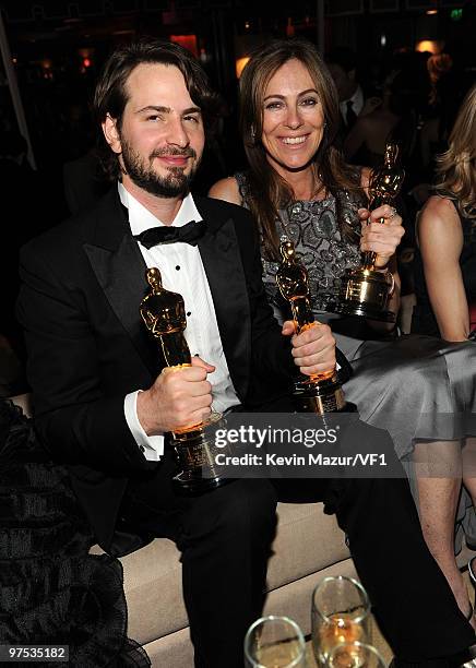 Mark Boal and Kathryn Bigelow attends the 2010 Vanity Fair Oscar Party hosted by Graydon Carter at the Sunset Tower Hotel on March 7, 2010 in West...