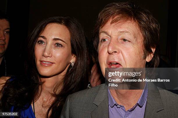 Sir Paul McCartney and Nancy Shevell attend the Stella McCartney Ready to Wear show as part of the Paris Womenswear Fashion Week Fall/Winter 2011 at...