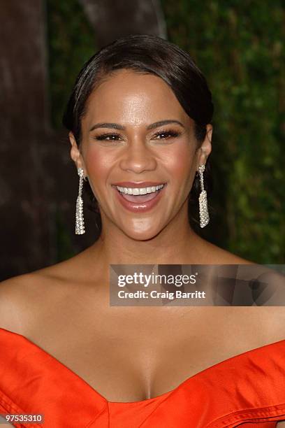Actress Paula Patton arrives at the 2010 Vanity Fair Oscar Party hosted by Graydon Carter held at Sunset Tower on March 7, 2010 in West Hollywood,...