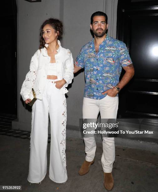 Cara Santana and Jesse Metcalfe are seen on June 14, 2018 in Los Angeles, California.