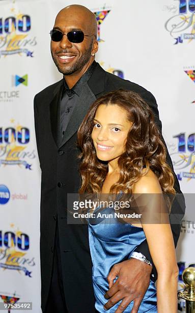 John Salley and Natasha Duffy attend The 20th Annual Night Of 100 Stars Awards Gala at Beverly Hills Hotel on March 7, 2010 in Beverly Hills,...