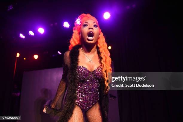 Rapper Asian Doll performs onstage as a special guest at The Roxy Theatre on June 14, 2018 in West Hollywood, California.