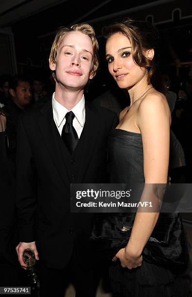 Actors Macaulay Culkin and Natalie Portman attend the 2010 Vanity Fair Oscar Party hosted by Graydon Carter at the Sunset Tower Hotel on March 7,...