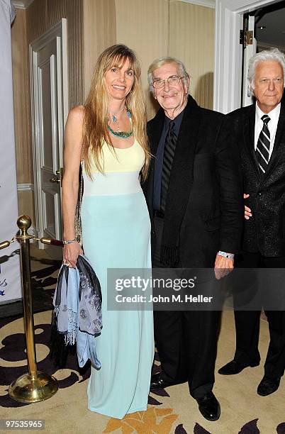 Actor Martin Landau and guest attend the 20th Annual Night of 100 Stars Oscar Gala in the Crystal Ballroom at the Beverly Hills Hotel on March 7,...