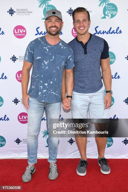 Cody Alan and fiancé Trea Smith make return red carpet appearance at Sandals Royal Bahamian during CMT Story Behind the Songs LIV+ Weekend on June...