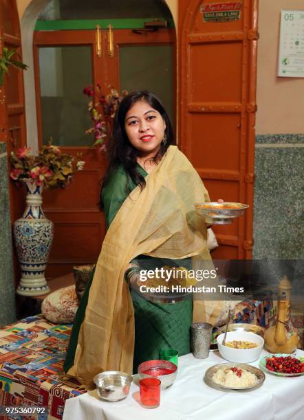 Teacher and an Urdu Aficionado Sadia Syed poses for a special shoot for the Eid festival on June 12, 2018 in New Delhi, India.