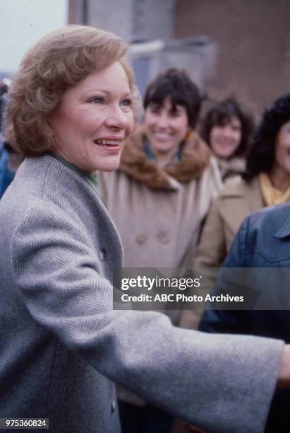 First Lady Rosalynn Carter during the New Hampshire Primary.
