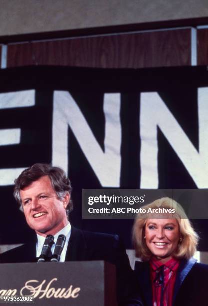 Ted Kennedy, Joan Bennett Kennedy appearing in New York State Primary.