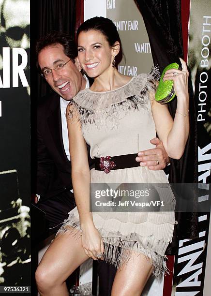 Actor Jerry Seinfeld and Jessica Seinfeld attend the 2010 Vanity Fair Oscar Party hosted by Graydon Carter at the Sunset Tower Hotel on March 7, 2010...