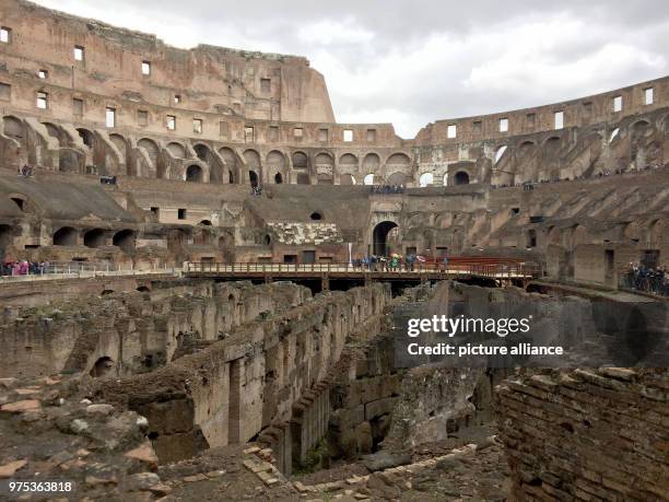 May 2018, Italy, Rome: Picture of Rome's Colosseum. While gladiators once used to fight in Rome's Colosseum for the entertainment of the masses,...