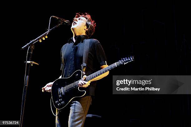 Jim Adkins of Jimmy Eat World performs on stage at Telstra Stadium on 17th December 2005 in Melbourne, Australia.