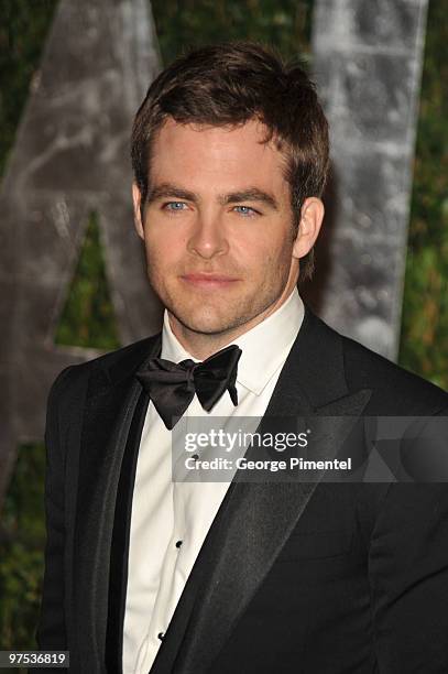 Actor Chris Pine arrives at the 2010 Vanity Fair Oscar Party hosted by Graydon Carter held at Sunset Tower on March 7, 2010 in West Hollywood,...