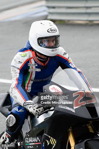 Alex Baldolini of Italy and Caretta Technology Race Dpt. Heads down a straight during the first day of testing at Circuito de Jerez on March 6, 2010...