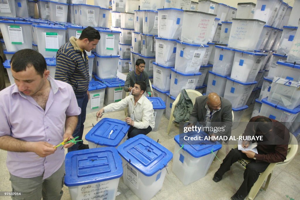 Iraqi workers at the Independent High El