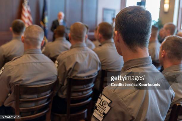 Attorney General Jeff Sessions delivers remarks on immigration and law enforcement actions on June 15, 2018 in Scranton, Pennsylvania. The audience...