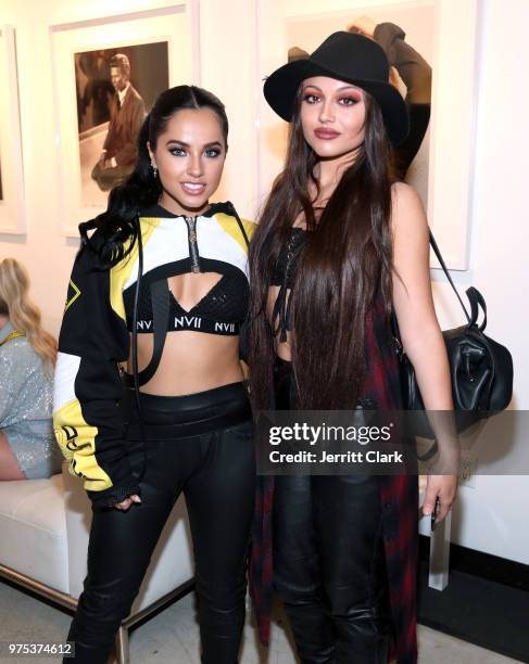 Becky G and Stevie Fulco attend the Galore SUMMER 2000's Fantasy Issue Party - Special Exclusive Exhibit By Markus Klinko on June 14, 2018 in Beverly...