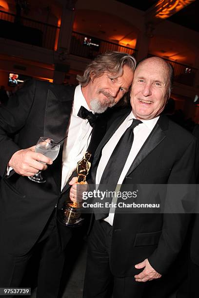 Jeff Bridges and Robert Duvall at 20th Century Fox - Fox Searchlight Pictures Oscar Party on March 07, 2010 at Boulevard 3 in Hollywood, California.