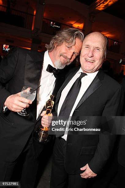 Jeff Bridges and Robert Duvall at 20th Century Fox - Fox Searchlight Pictures Oscar Party on March 07, 2010 at Boulevard 3 in Hollywood, California.