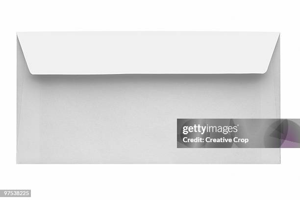 back of a white envelope - creative rf stock-fotos und bilder