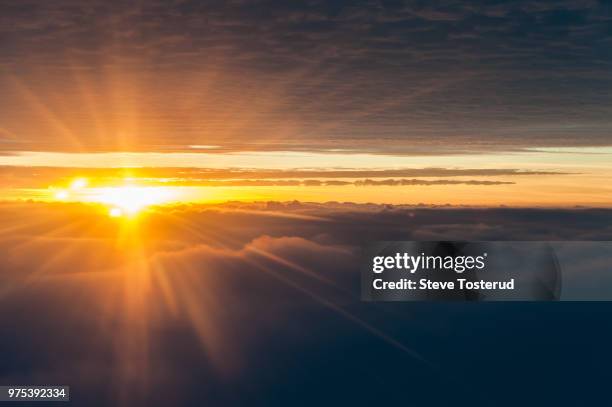 sunset over clouds, indianapolis, indiana, usa - indianapolis sunset stock pictures, royalty-free photos & images