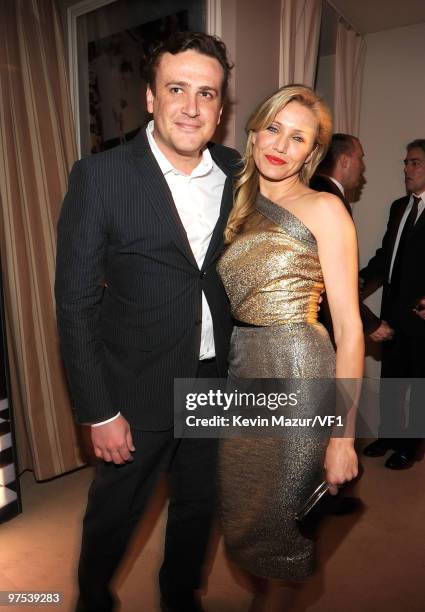 Actors Jason Segel and Cameron Diaz attend the 2010 Vanity Fair Oscar Party hosted by Graydon Carter at the Sunset Tower Hotel on March 7, 2010 in...