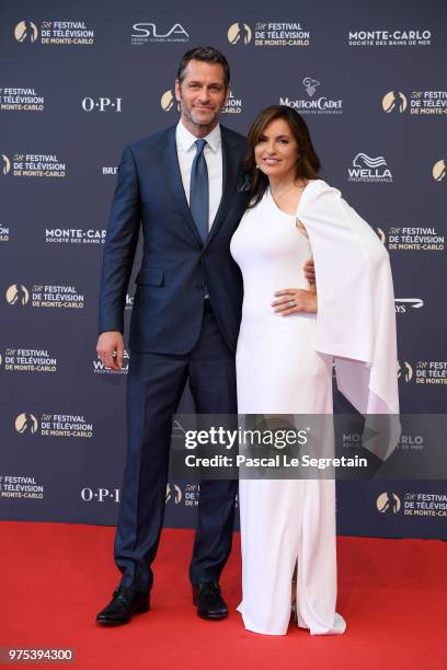 Peter Hermann and Mariska Hargitay attend the opening ceremony of the 58th Monte Carlo TV Festival on June 15, 2018 in Monte-Carlo, Monaco.