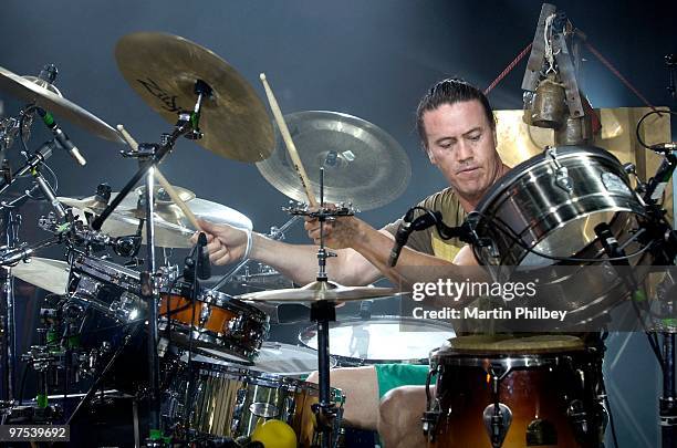 Michael Barker of the John Butler Trio performs on stage at the Falls Festival on 31st December 2006 in Lorne, Victoria, Australia.