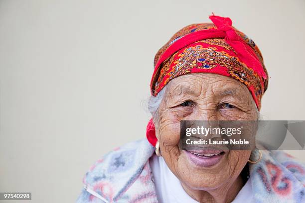 old woman; sagada; northern luzon philippines - luzon stock pictures, royalty-free photos & images