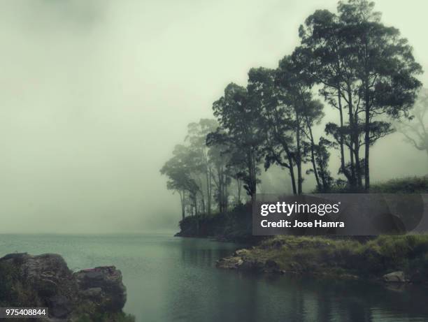 mistic segara anak lake - hamra stock pictures, royalty-free photos & images