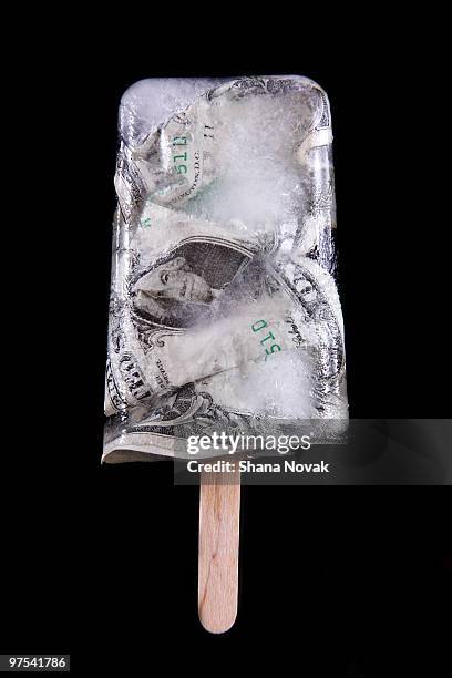 dollar bill popsicle - shana novak stockfoto's en -beelden