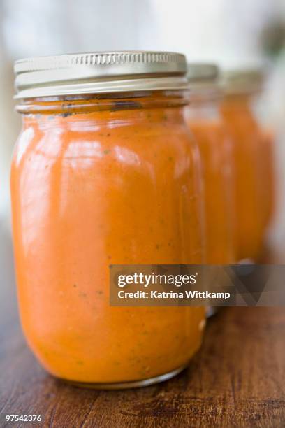 homemade red pepper sauce. - peppercorn sauce stock pictures, royalty-free photos & images