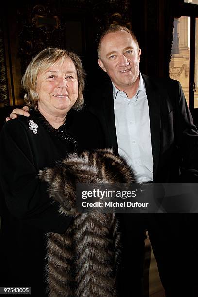 Maryvonne Pinault and Francois Henri Pinault attendsthe Stella McCartney Ready to Wear show as part of the Paris Womenswear Fashion Week Fall/Winter...