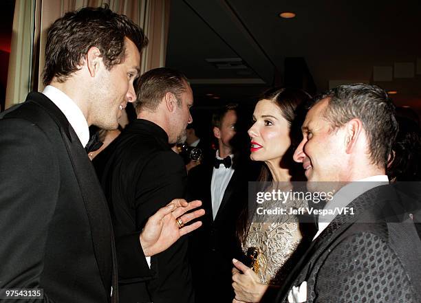 Actors Ryan Reynolds and Sandra Bullock attends the 2010 Vanity Fair Oscar Party hosted by Graydon Carter at the Sunset Tower Hotel on March 7, 2010...