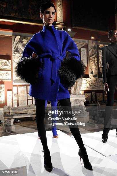 Model walks down the runway during the Martin Grant fashion show, part of Paris Fashion Week, Paris on March 7, 2010 in Paris, France.