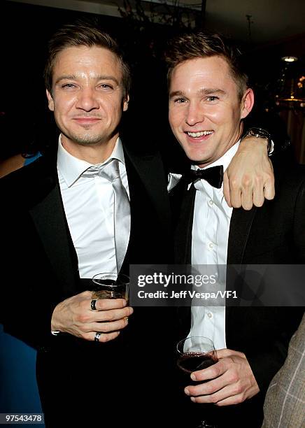 Actors Jeremy Renner and Brian Geraghty attend the 2010 Vanity Fair Oscar Party hosted by Graydon Carter at the Sunset Tower Hotel on March 7, 2010...