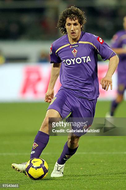 Stevan Jovetic of ACF Fiorentina in action during the Serie A match between at ACF Fiorentina and Juventus FC at Stadio Artemio Franchi on March 6,...